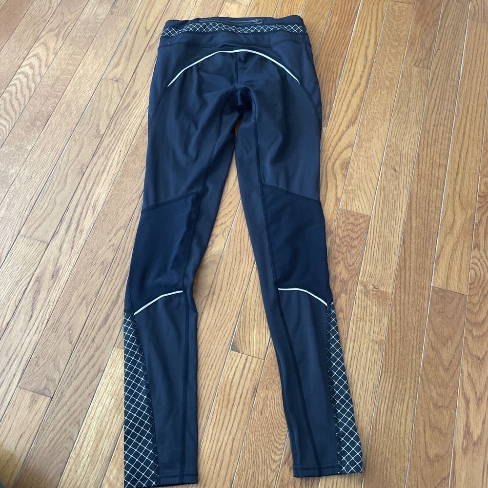 Athleta Miles Compression Stretch‎ Legging Pants Size XS Reflective black White - Picture 5 of 10